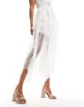 [Be Mine] Be Mine Bridal Adilette asymmetric strap block heel sandals in blush-Pink 36 Blush satin