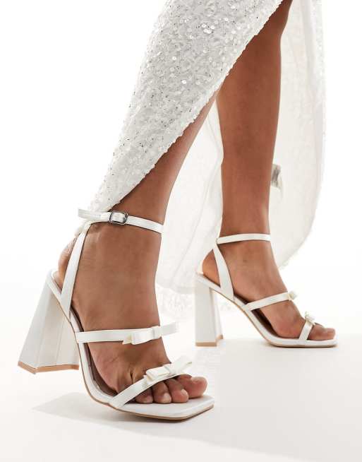 Ivory block heel sandals best sale