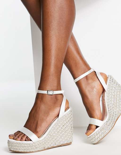 Bridal espadrille sale wedge