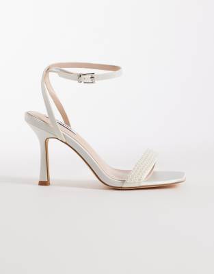 Be Mine Bridal Camden Heeled Sandals With Faux Pearls In Multi