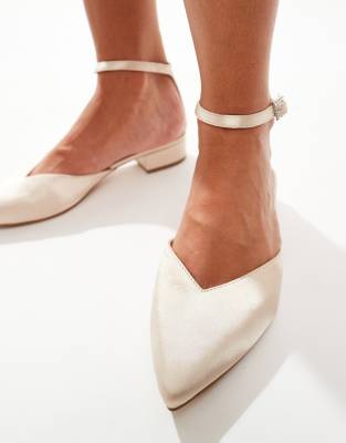 Bridal Catherine flat shoes in blush-pink