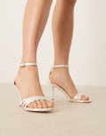 [Be Mine] Be Mine Bridal Gavie kitten heel sandals in ivory-White 36 Ivory Satin