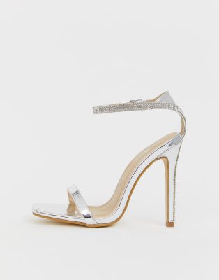 bridal barely there heels