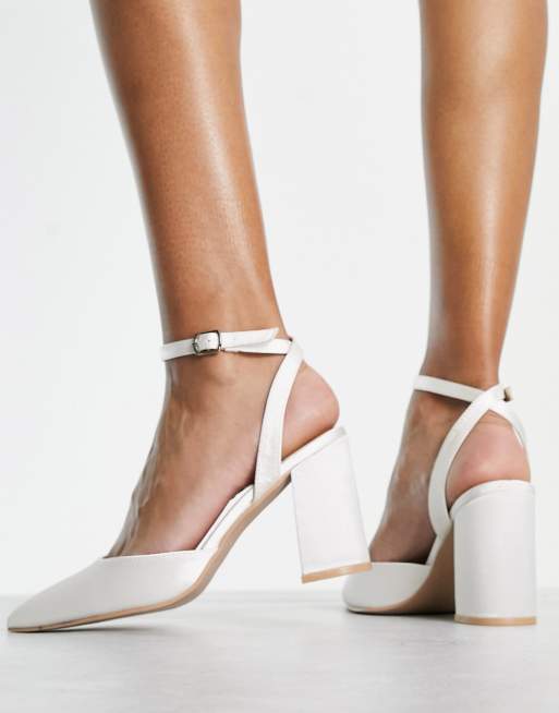 Ivory block heel on sale pumps