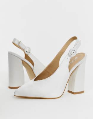 ivory sling back shoes