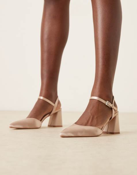 Be Mine – Bridal Ravina – Schuhe in Zartrosa mit Blockabsatz und spitzer Zehenpartie - view 1