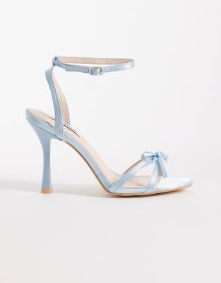 Be Mine Bridal Sharly Heeled Sandals With Bow Detail In Animal Print