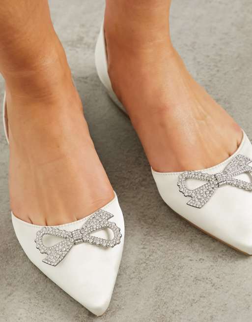 Asos flat bridal clearance shoes