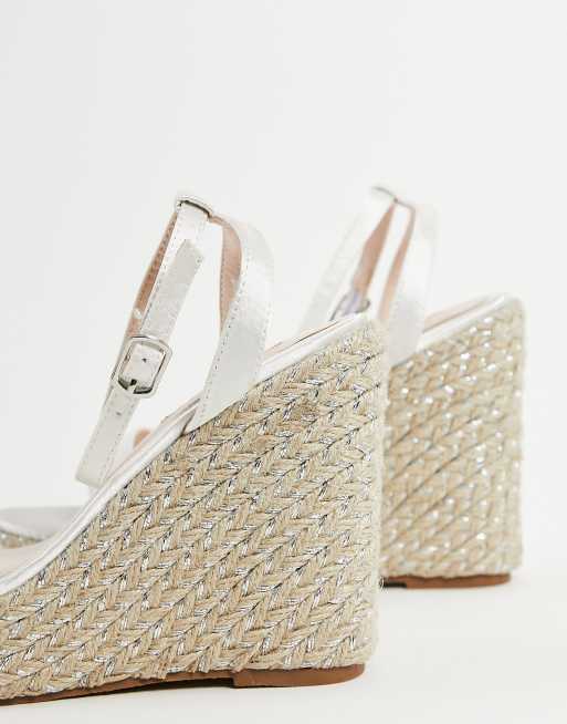 Bridal espadrille online wedge