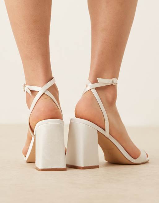 Be Mine Bridal Wink 2 heeled sandals in ivory satin