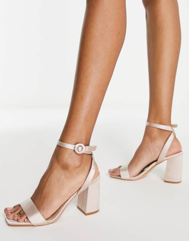 Be Mine Bridal Wink heel sandals in blush