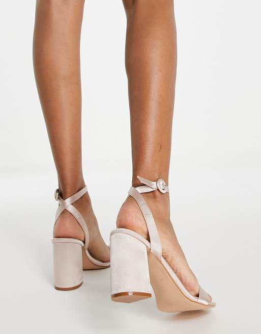 Be Mine Bridal Wink heel sandals in blush