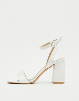 Be Mine Bridal Wink heeled sandals in ivory satin