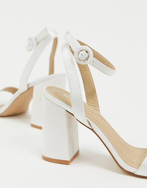 Shoes Heels/Be Mine Bridal Wink heeled sandals in ivory satin 