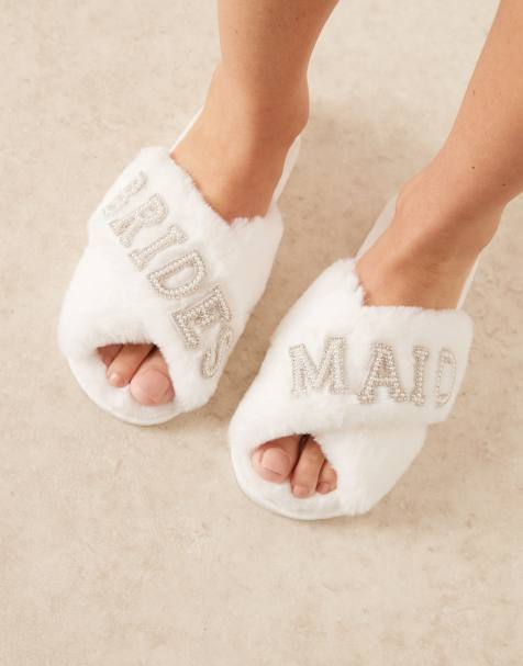 Be Mine Bridesmaids slippers in ivory - view 1