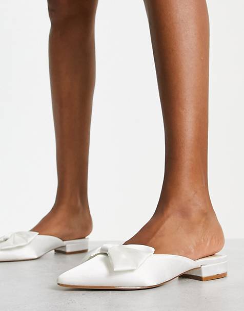 Slippers in het Wit Forever New Bruidskleding Dames Schoenen voor voor Platte schoenen voor Platte sandalen 