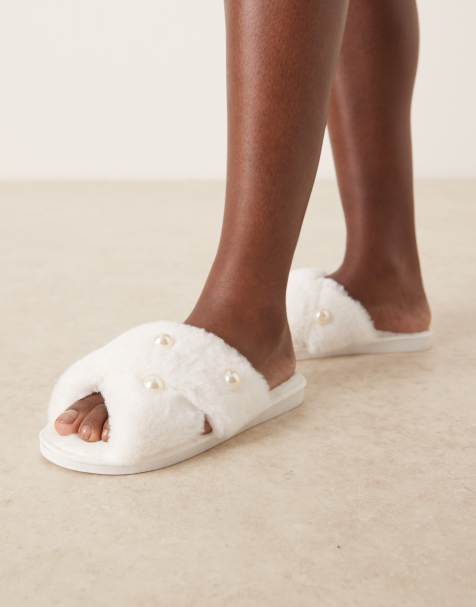 Be Mine - Chaussons à perles - Ivoire - view 1