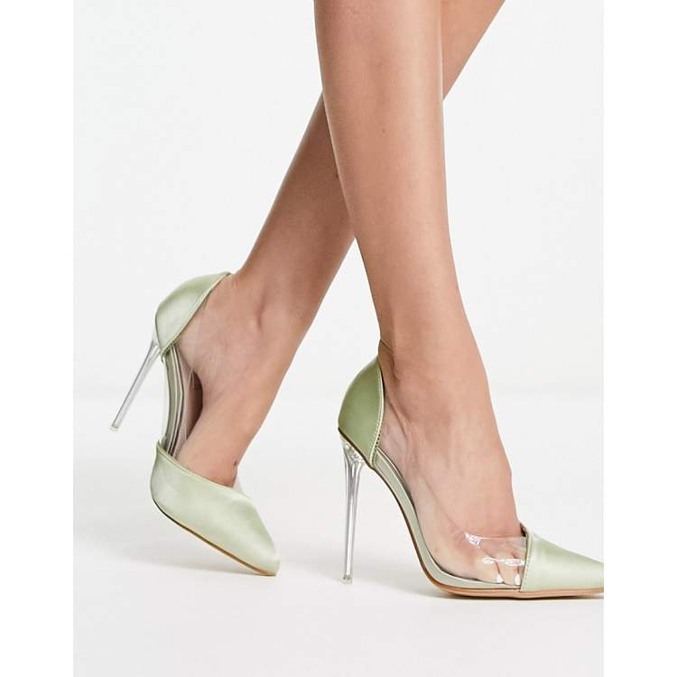 Olive green shoes on sale heels