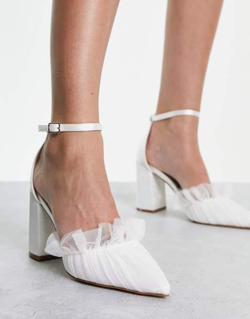 Be Mine – För bruden – Megan – Elfenbensvita skor i tyll med blockklack , 4 av 4