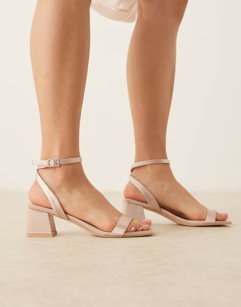 Be Mine – För bruden – Ruhi – Rosa sandaler med låg blockklack och bred passform - view 1