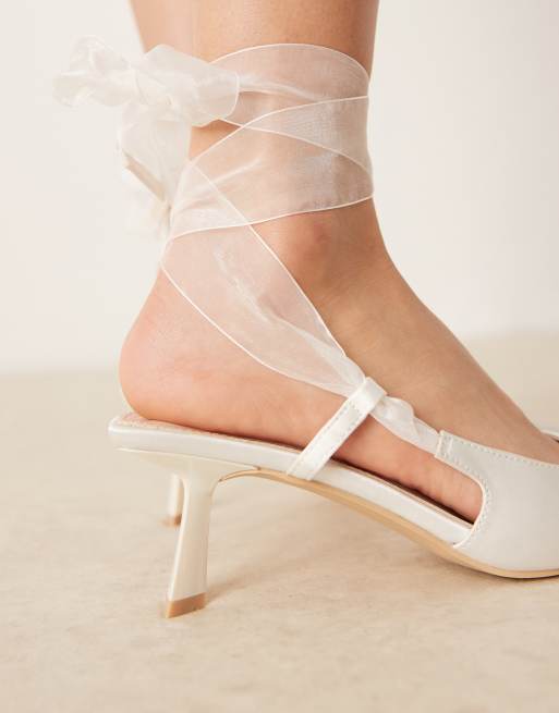 Be Mine - Nichelle - Chaussures de mariée à petit talon et bride arrière - Ivoire, 4 de 4