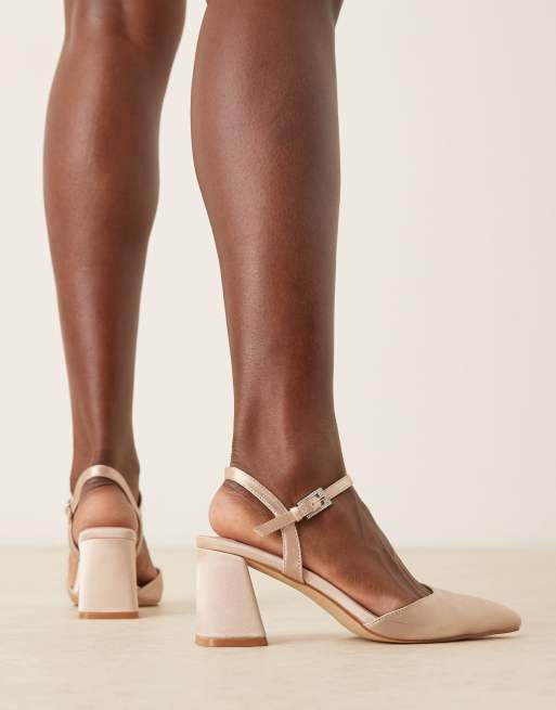 Be Mine - Ravina - Chaussures de mariée larges à talon carré et bout pointu - Pêche, 3 de 4