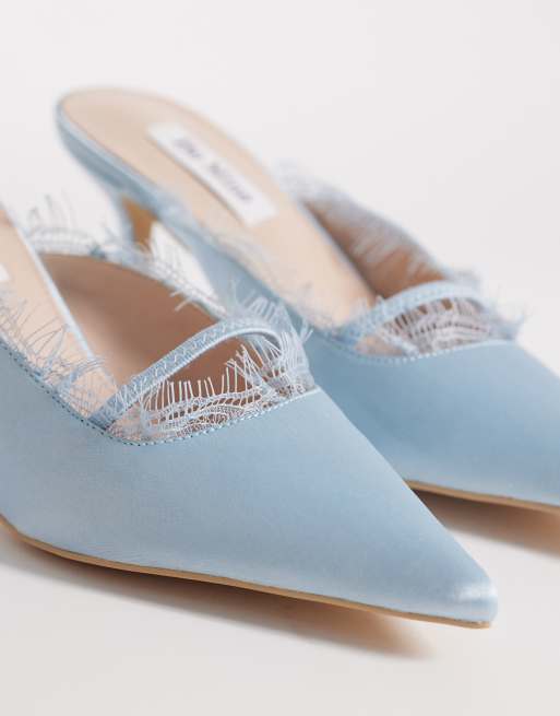 Be Mine - Sabrina - Sabot in pizzo blu con tacchetti a spillo, 3 di 4