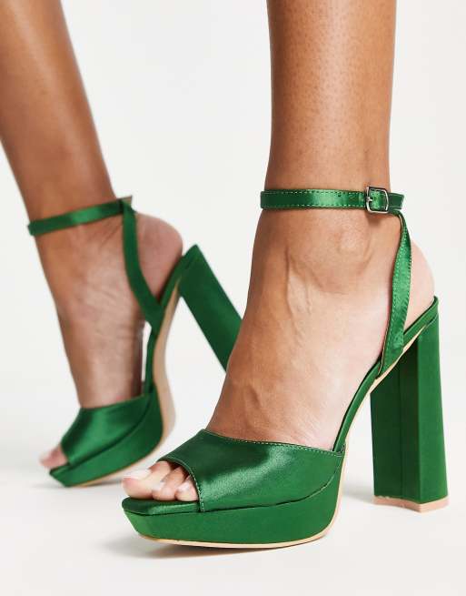 Emerald green sale platform shoes