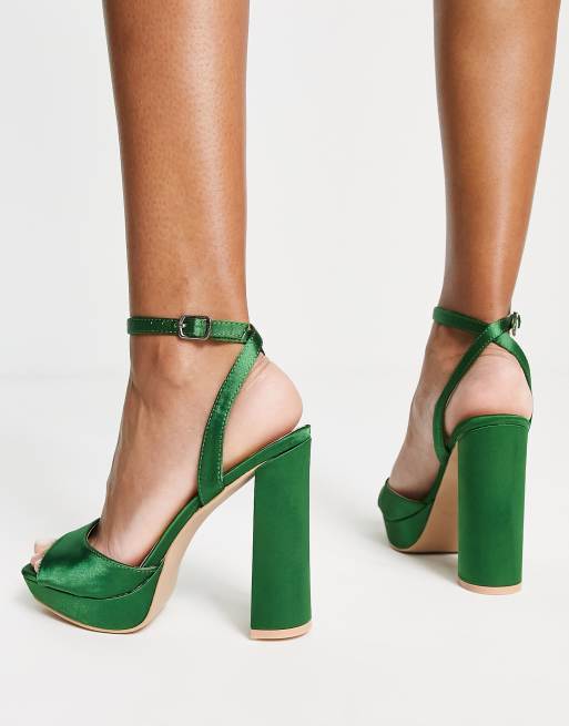 Scarpe tacco verde on sale smeraldo