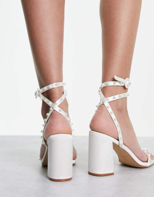 Mini block outlet heel sandals