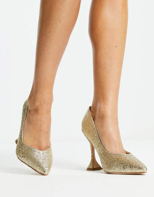 Gold glitter outlet court shoes