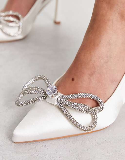 Wide fit low heel wedding clearance shoes