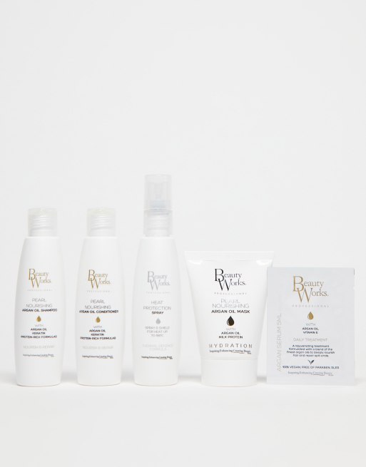 Beauty Works - Set con siero riparatore con olio di argan da 50ml, 2 di 4