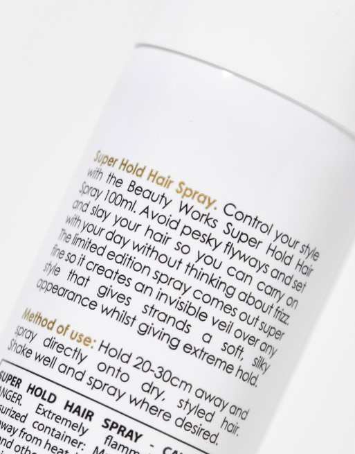 Beauty Works Super Hold Hair Spray 100ml, 4 of 4
