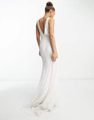 White Maxi Dress with Train