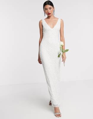 robe longue ivoire