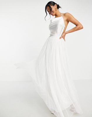 Beauut Bridal tulle maxi skirt in white