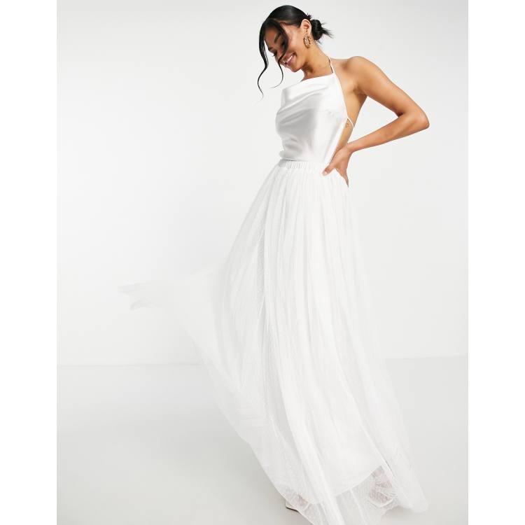 Beauut Bridal tulle maxi skirt in white ASOS