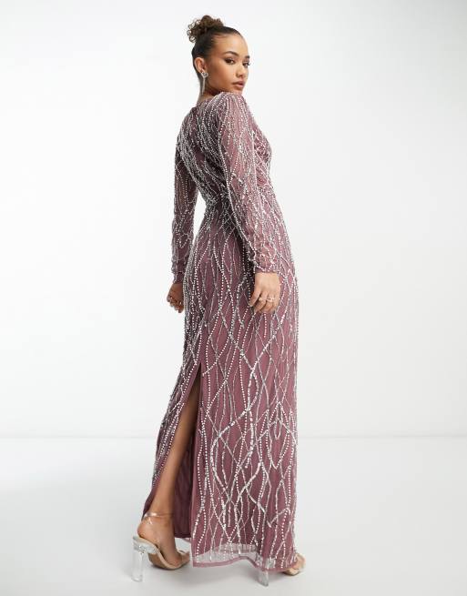 All over 2025 embellished maxi dress