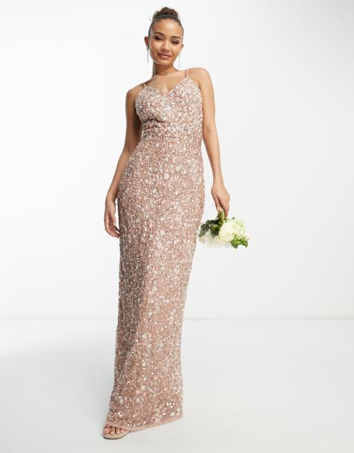 Taupe sequin 2025 bridesmaid dresses