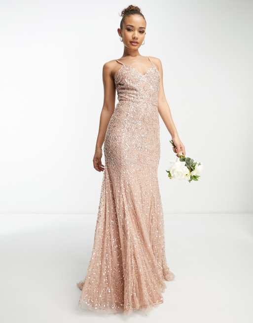 Toni embellished maxi bridesmaid dress sale