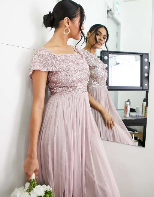 Asos pink bridesmaid outlet dresses