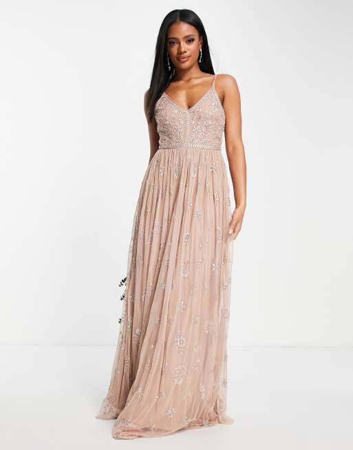 Beauut Bridesmaid delicate embellished maxi dress with tulle skirt