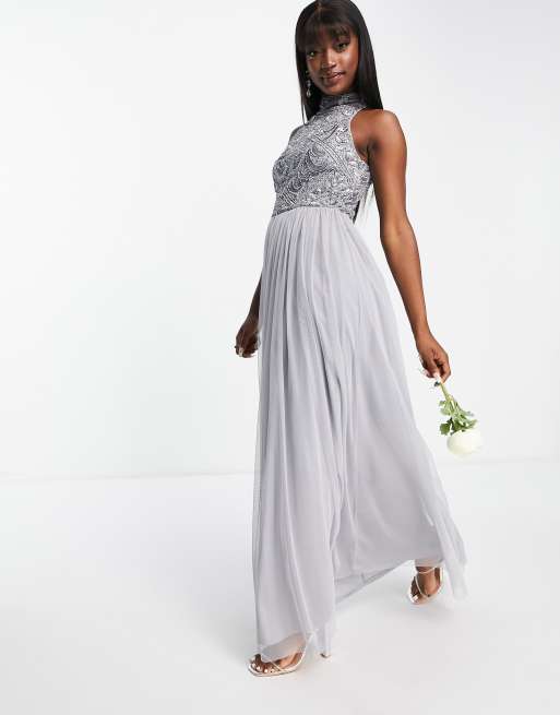 Asos design soft discount tulle maxi dress