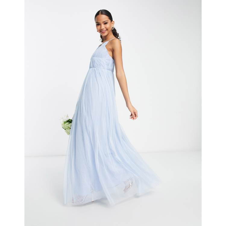 Light blue 2024 tulle gown