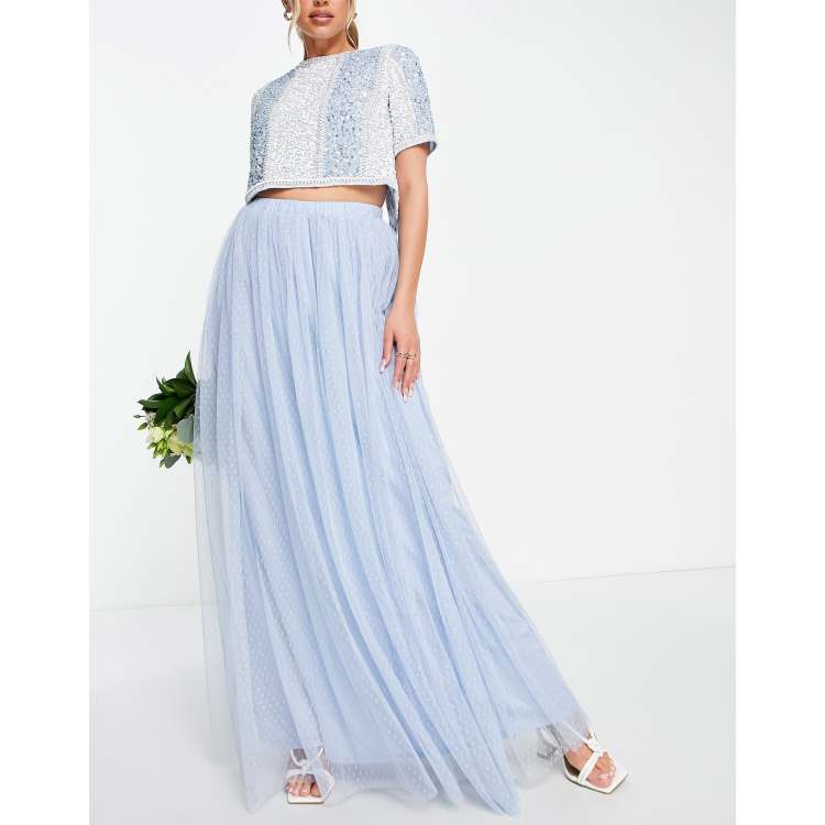 Bridesmaid tulle maxi skirt in light | ASOS