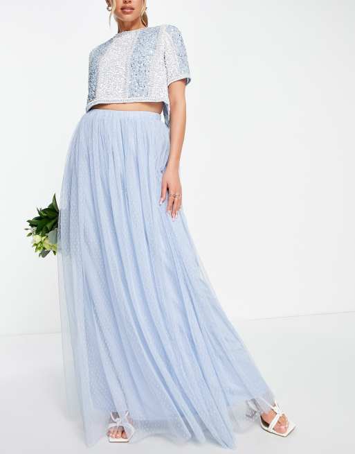 Light blue outlet tulle skirt