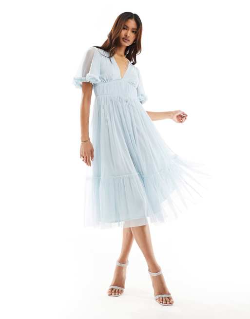 Ice blue hot sale midi dress