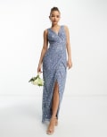 [Beauut] Beauut Bridesmaid wrap maxi dress in dark blue 6 Dark Blue