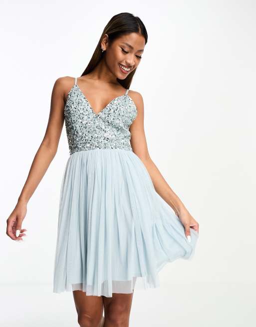 Asos ice blue dress hotsell